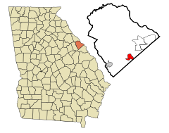Columbia County Georgia Incorporated and Unincorporated areas Grovetown Highlighted.svg