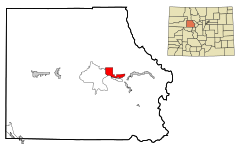 Eagle County Colorado Incorporated and Unincorporated areas Avon Highlighted.svg