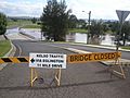 Gordon Edgell Bridge Bathurst closed due to flooding Dec 2010.jpg