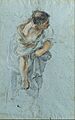 Guglielmo Cortese, known as Borgognone, (Guillaume Courtois) - Study for a Female Figure - Google Art Project