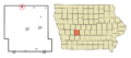 Guthrie County Iowa Incorporated and Unincorporated areas Bayard Highlighted