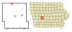 Guthrie County Iowa Incorporated and Unincorporated areas Bayard Highlighted.svg