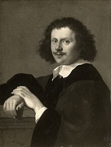 HUA-104142-Portret van Jan Both geboren Utrecht 1610 kunstschilder te Utrecht overleden 1652 Te halve lijve links steunend op een console.jpg