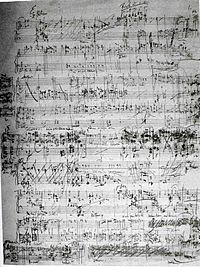 Archivo:Jenůfa - the only well-preserved page of the score