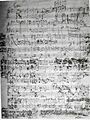 Jenůfa - the only well-preserved page of the score