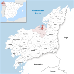 Ubicación del término municipal en Galicia