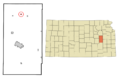 Lyon County Kansas Incorporated and Unincorporated areas Allen Highlighted