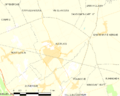 Map commune FR insee code 62057