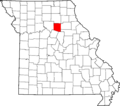 Map of Missouri highlighting Randolph County