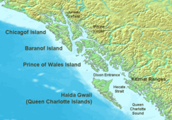 Localización de la isla Príncipe de Gales
