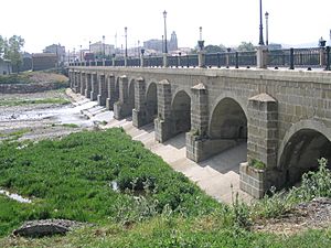 Archivo:Puente sobre el río Oja en Santo Domingo de la Calzada