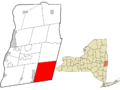 Rensselaer County New York incorporated and unincorporated areas Stephentown highlighted