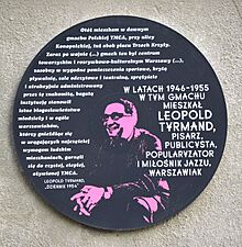 Tablica Leopold Tyrmand Konopnickiej 6 Warszawa.JPG