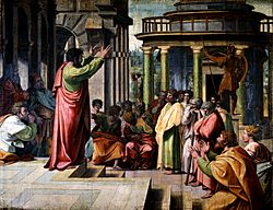 Archivo:V&A - Raphael, St Paul Preaching in Athens (1515)