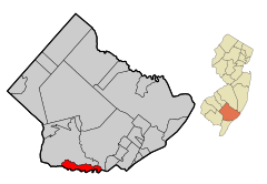 Atlantic County New Jersey Incorporated and Unincorporated areas Corbin City Highlighted.svg