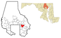 Baltimore County Maryland Incorporated and Unincorporated areas Rossville Highlighted