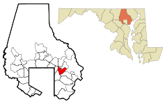 Baltimore County Maryland Incorporated and Unincorporated areas Rossville Highlighted.svg