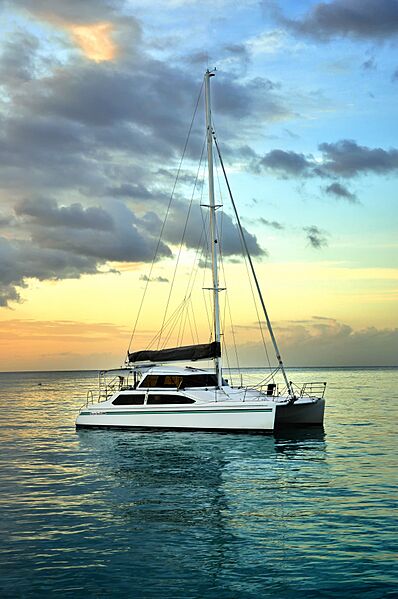Catamaran at Sunset
