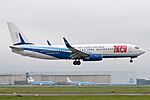 D4-CBY TACV Cabo Verde Airlines Boeing 737-83N(WL) AMS 25-10-2012 (8135557865).jpg