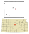 Ellsworth County Kansas Incorporated and Unincorporated areas Kanopolis Highlighted