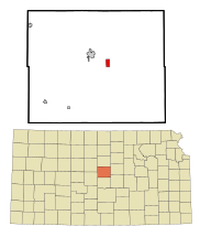 Ellsworth County Kansas Incorporated and Unincorporated areas Kanopolis Highlighted.svg