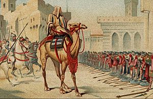 Grands conquerants - Omar le 2eme calife prenant en personne possession de Jerusalem l'an 638 de l'ere chretienne.derv..jpg