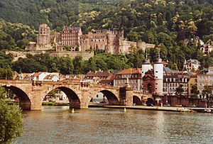 Archivo:Heidelberg, Neckar River, Old Bridge, Castle