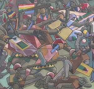 Archivo:Inka Chanka war on Mural of the History of Cusco