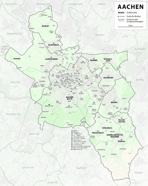 Archivo:Karte Aachen Stadtbezirke