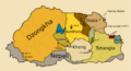 Languages of Bhutan with labels