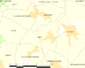 Map commune FR insee code 14015
