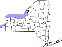 Map of New York highlighting Bronx County.svg