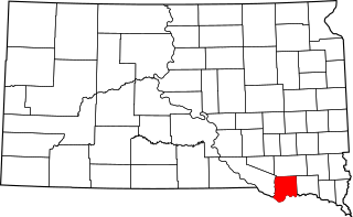 Map of South Dakota highlighting Bon Homme County.svg