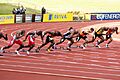 Mens 100m finals British Champs and Olympic Trials