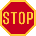 Nigeria road sign - Stop
