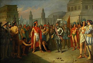 Archivo:Prisión de Guatimocín, último emperador de Méjico (Museo de Zaragoza)