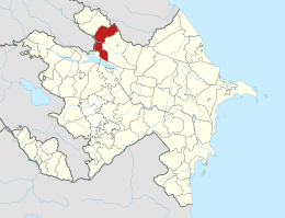 Qakh District in Azerbaijan 2021.svg