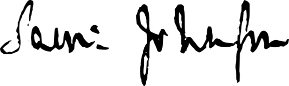 Samuel Johnson signature