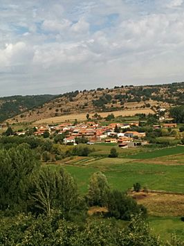 Vista de Santa María de Ordás desde el castillo de Ordás
