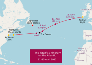 Archivo:1912 Titanic itinerary atlantic EN