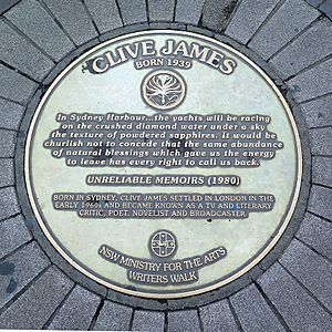 Archivo:Clive James Sydney Writers Walk plaque