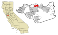 Contra Costa County California Incorporated and Unincorporated areas Bay Point Highlighted