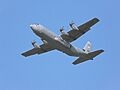Hercules met parachutisten op Ginkelse heide 19 september 2009