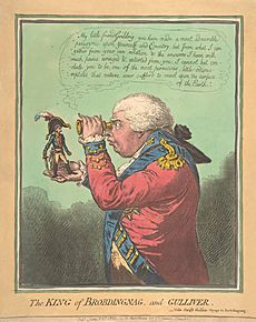 Archivo:James Gillray The King of Brobdingnag and Gulliver.–Vide. Swift's Gulliver- Voyage to Brobdingnag The Metropolitan Museum of Art edit