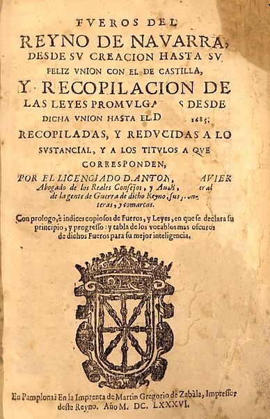 MG Zabala. Recopilación 1686