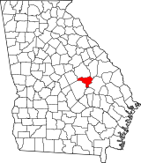 Map of Georgia highlighting Johnson County.svg