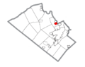Map of Hokendauqua, Lehigh County, Pennsylvania Highlighted