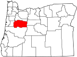 Map of Oregon highlighting Linn County.svg