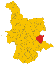Map of comune of Samugheo (province of Oristano, region Sardinia, Italy) - 2016.svg