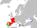 Pelodytes genus range Map